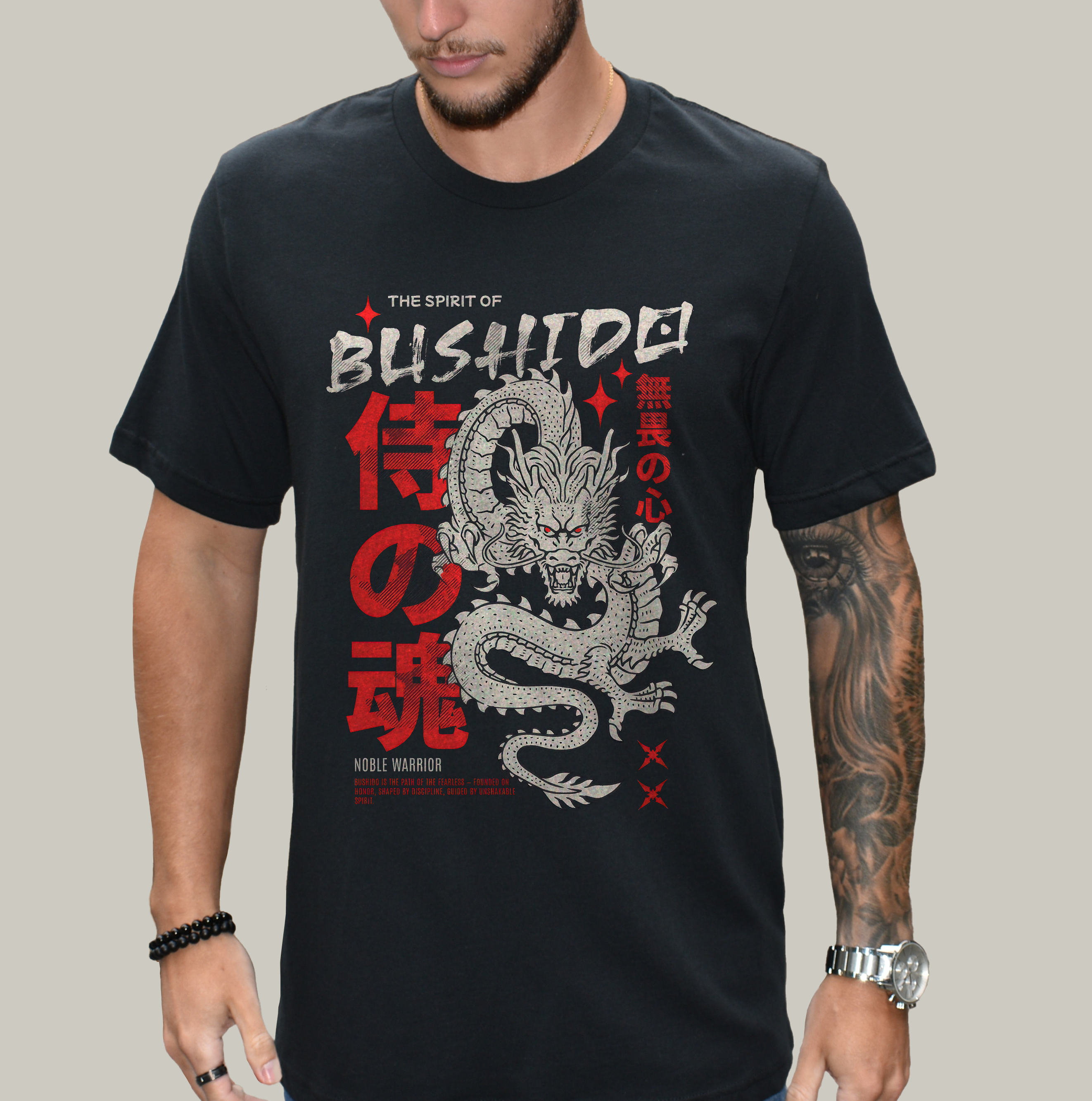 Bushido Spirit T-Shirt – Samurai Code Japanese Streetwear Tee