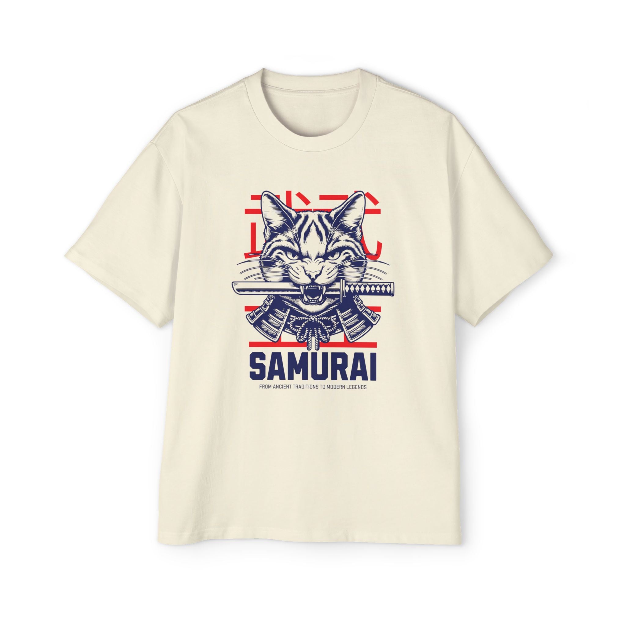 Samurai Cat Oversized Tee