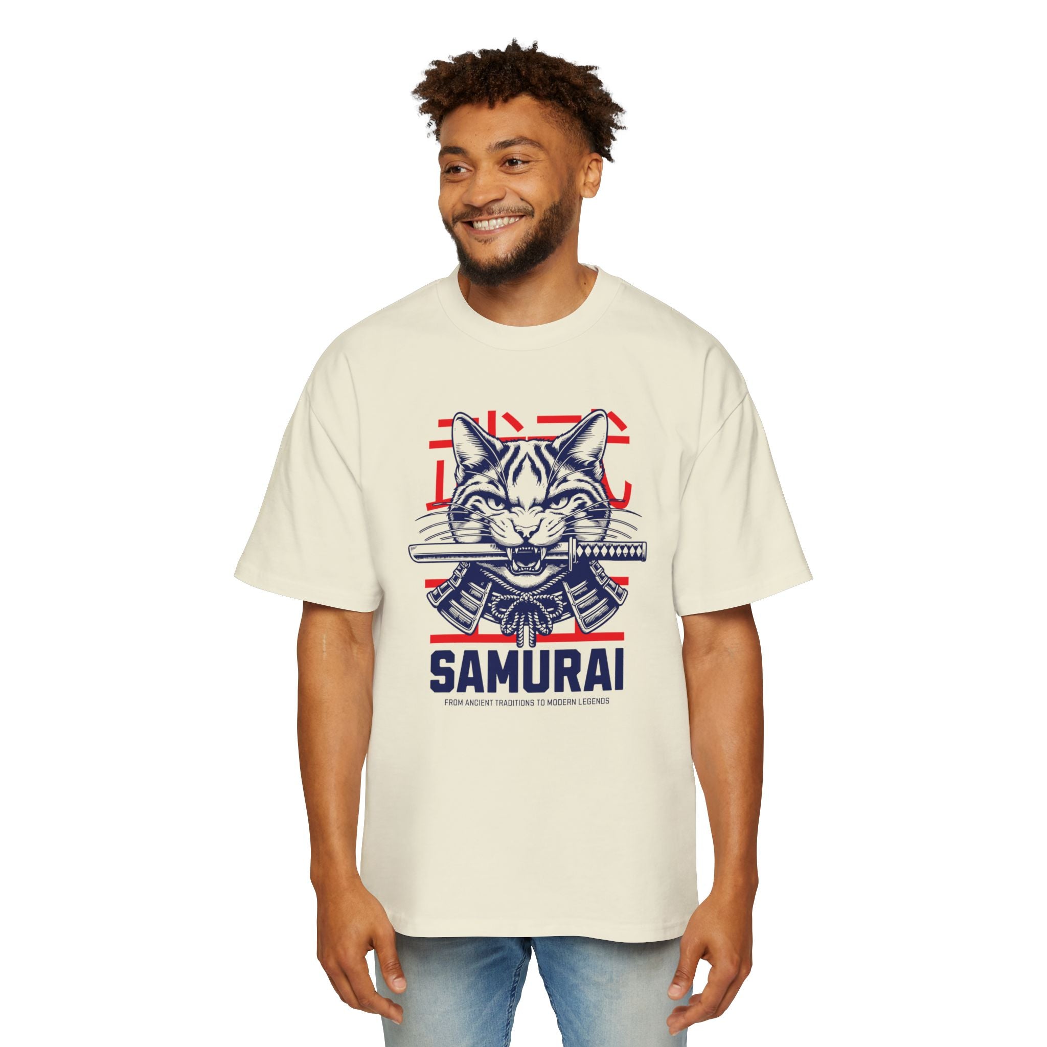 Samurai Cat Oversized Tee