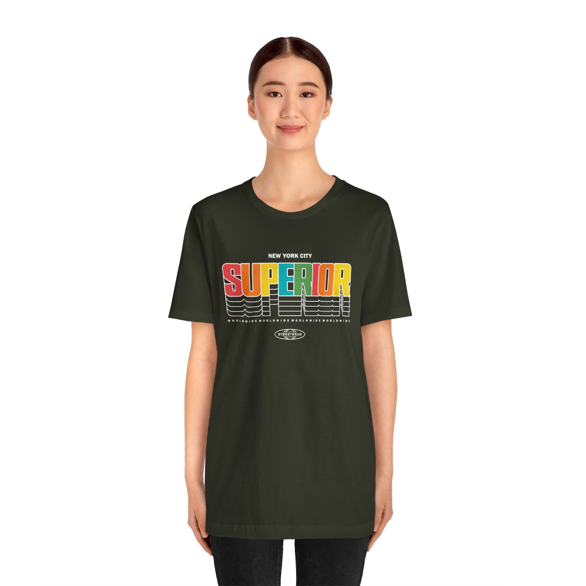 Dark Olive Superior New York T-shirt Woman 1
