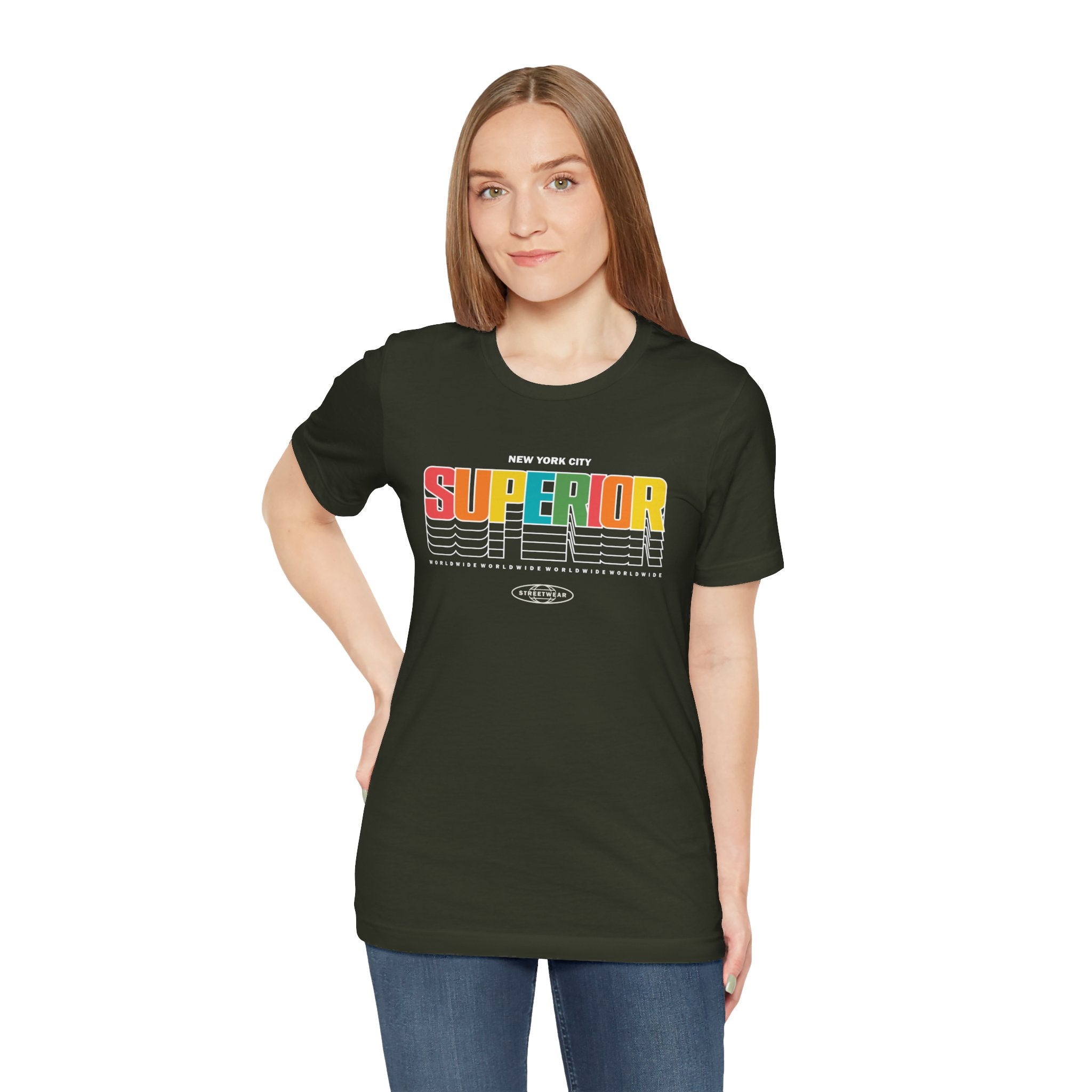 Dark Olive Superior New York T-shirt Woman 2