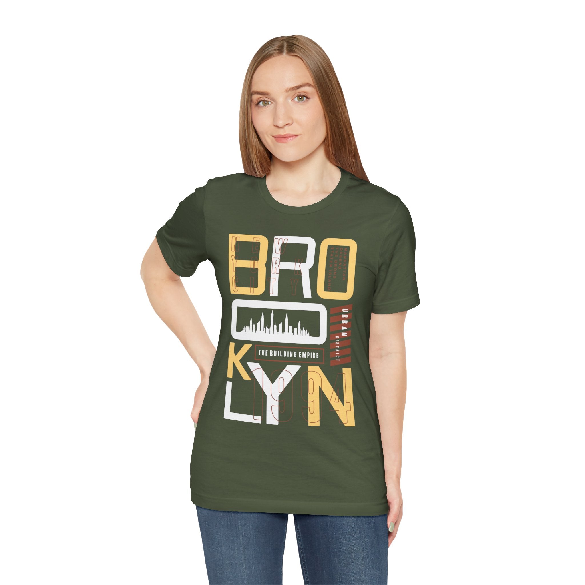 Military Green Brooklyn T-shirt Woman 2